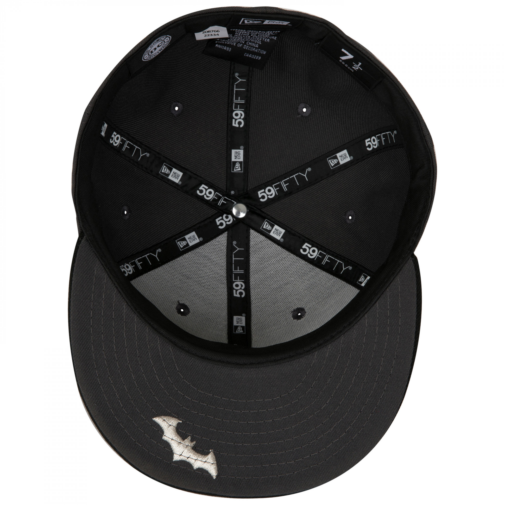 Batman Hush Logo Grey Colorway New Era 59Fifty Fitted Hat